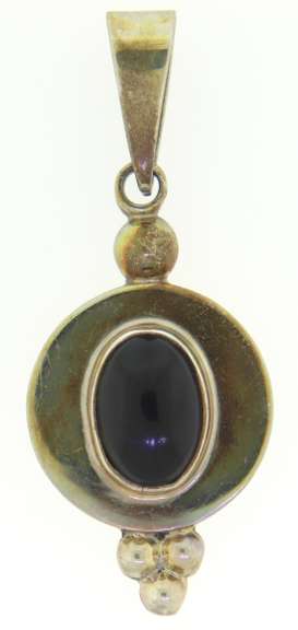 Sterling Silver Black Onyx Pendant