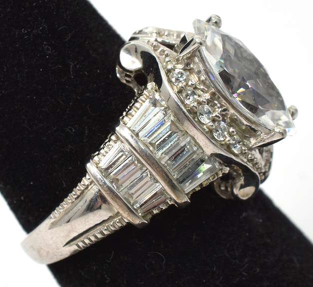 Sterling Silver CZ Cocktail Ring