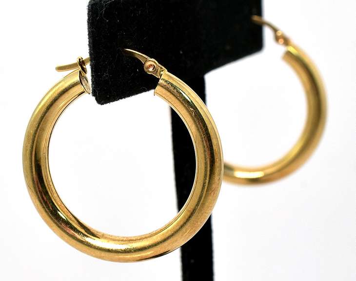 Classic 14KT Yellow Gold Hoops