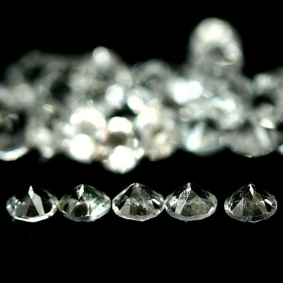 Amazing 41 piece 5.37ct 3mm diamond cut Zircon Parcel