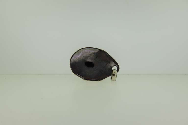 Silver-Tone Color Stone Pendant