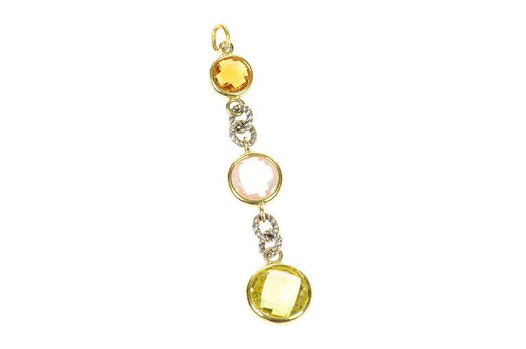 18K Yellow Gold David Yurman Peridot Topaz Citrine Charm/Pendant