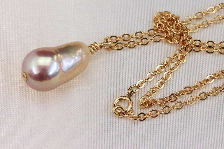 Perfect Pink Pearl Necklacce