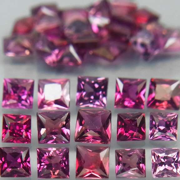 UNHEATED! 3.93ct princess radiant cut Sapphire set