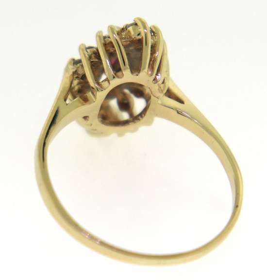 Fancy Yellow Gold Ruby and Diamond Ring