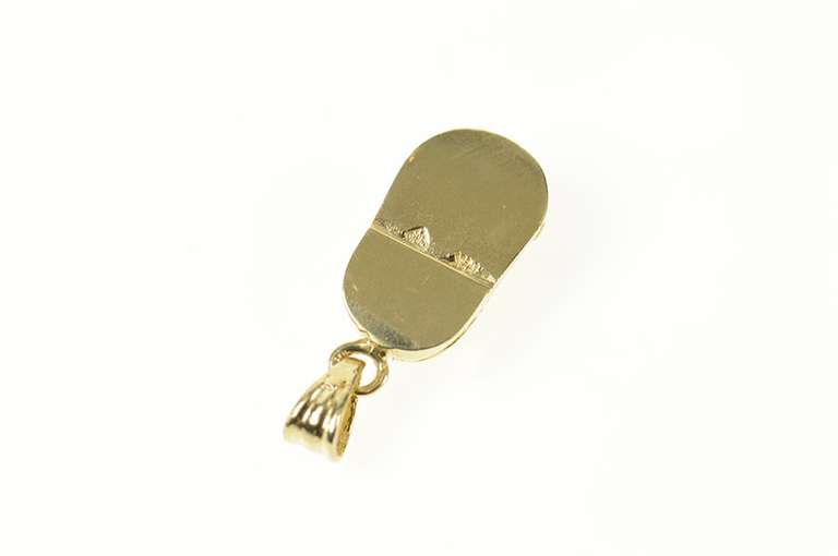 14K Yellow Gold 3D Bow Ballet Flat Slipper Girl's Shoe Charm/Pendant