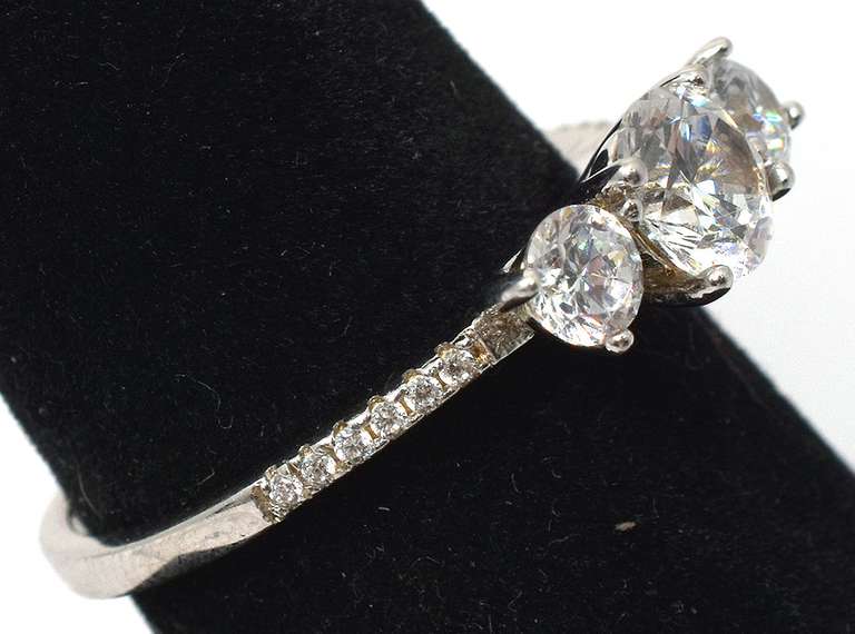 Sterling Silver CZ Cocktail Ring