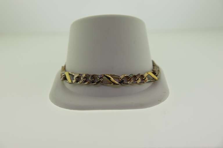 Italian Sterling Silver Figaro Chian Bracelet