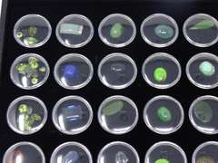 Tray of Natural Colorful Gemstones