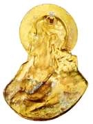 1924 Brass Jesus Sacred Heart Plaque