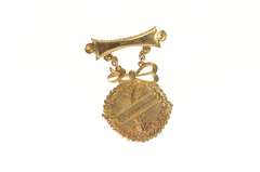 10K Yellow Gold Victorian College Dept Languages 1st Prize Pin/Brooch