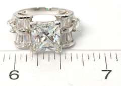 Sterling Silver CZ Cocktail Ring