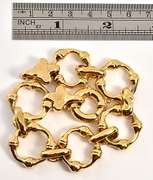 Bold Alternating Link Bracelet in Vermeil