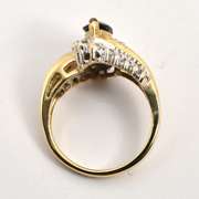 Pleasing Marquise Sapphire & Diamond Ring