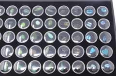 Tray of Natural Colorful Gemstones