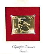6 Olympic 1st Day Covers & 23KT Gold Stamps