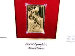 6 Olympic 1st Day Covers & 23KT Gold Stamps