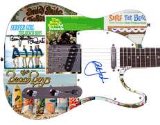 The Beach Boys Autogaphed Custom Graphics Guitar
