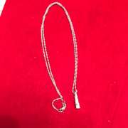 14K WHITE GOLD CHAIN WITH DIAMOND PENDANT