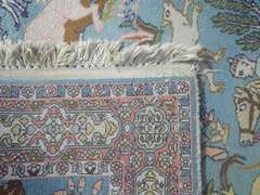 Unique Wool/Silk Hunting/Floral Rug 4.0x6.2