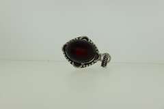 Silver-Tone Color Stone Pendant