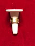 18K YELLOW GOLD WIDE WEDDING BAND WITH DIAMONDS