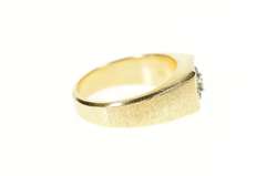 14K Yellow Gold 0.20 Ctw Diamond Cluster Men's Wedding Ring