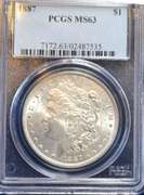 1887 PCGS MS 63 Morgan Dollar