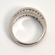 Modern Channel Set Diamond Platinum Band