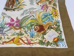 Gucci Silk Animal Print Green Scarf