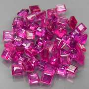 Superb 4.39ct 55 piece princess cut Ruby set