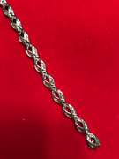 LADIES 14K WHITE GOLD AND DIAMOND BRACELET