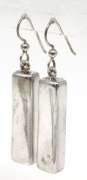 Sterling Silver Long Bar Dangle Earrings