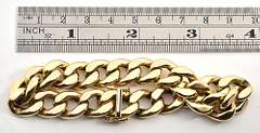 Masculine 14k Standard Link Bracelet