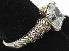 Sterling Silver CZ Cocktail Ring