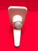 MENS 10K YELLOW GOLD DIAMOND RING