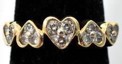 Precious Diamond Heart Ring in 14KT Yellow Gold