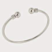 Sterling Silver Designer-Inspired Polished Cuff Bangle