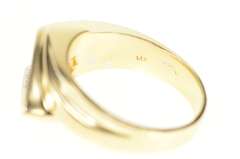 14K Yellow Gold Two Tone Pave Diamond Geometric Statement Ring