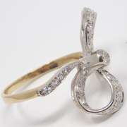 Formal Yellow Gold Diamond Bow Ring