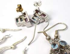 Lot of 3 pairs of Sterling Silver Earrings