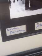 President Bill and Hillary Clinton Autographed Photo Display