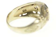 18K White Gold 0.36 Ct Diamond Ornate Men's Masonic Ring