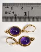 Lovely Cabachon Amethyst Dangle Earrings