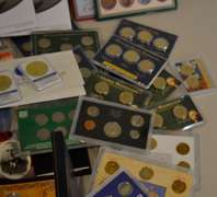 Vintage Lot Of Coins Medals and Sets