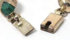 Sterling Silver Green Stone Bracelet