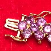 Ladies 14k gold bracelet with multi color gem stones