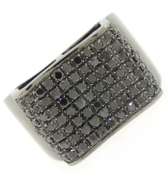 Men's Black Diamond Wide Ring