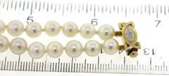 Stunning 14kt YG Double Pearl and Diamond Station Bracelet
