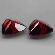 Elegant 5.99ct pair of cherry red Garnets